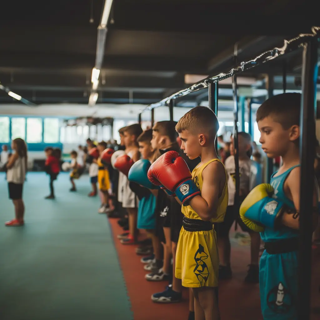 Zwei Jungen üben eine Partnertechnik im Kampfsport-Training bei Strong Kids.